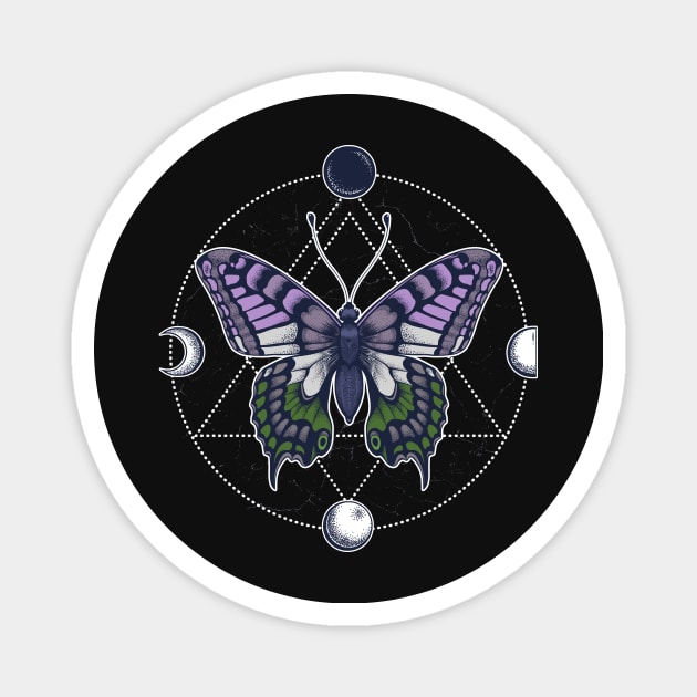 Genderqueer Butterfly Magnet by Psitta